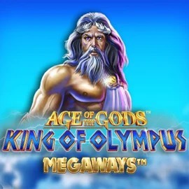 Age Of The Gods: King of Olympus Megaways slot logo by Origins at Winhero Casino