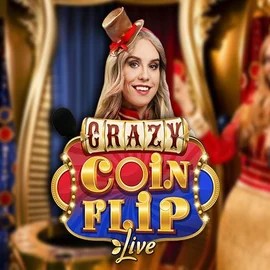 Official Live Casino logo: Crazy Coin Flip by Evolution at Winhero Casino