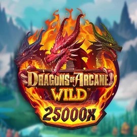 Dragons of Arcane Wild online game logo by Foxium on winheroscasino.com